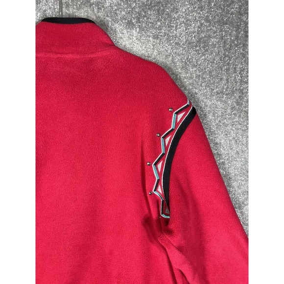 Bob Mackie Wearable Art Oversize Full Zip Fleece Jacket Womens Large Embroidered - Picture 8 of 14